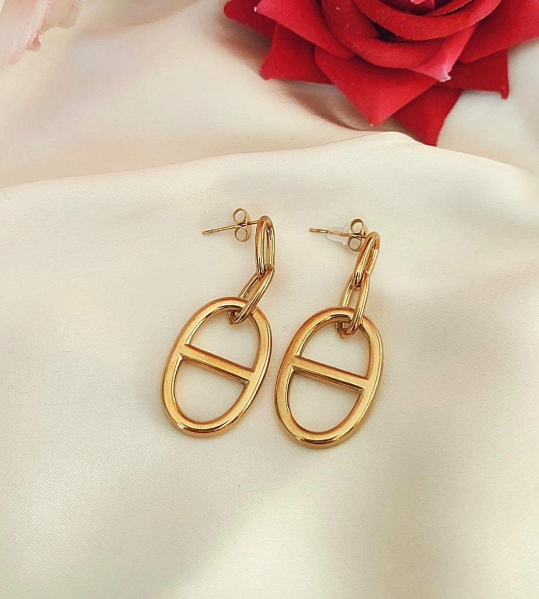 Boucles d'oreilles en acier inoxydable