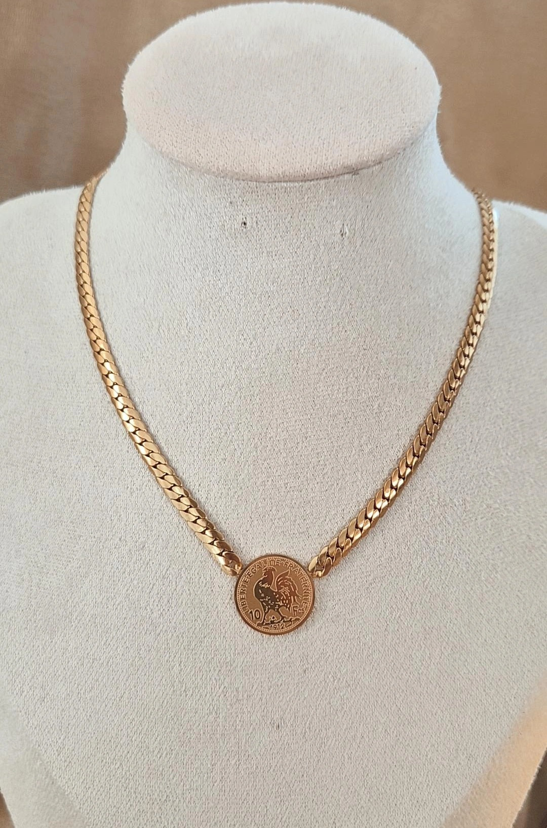 Ensemble Collier + bracelet en acier inoxydable F'Roj (Coq)