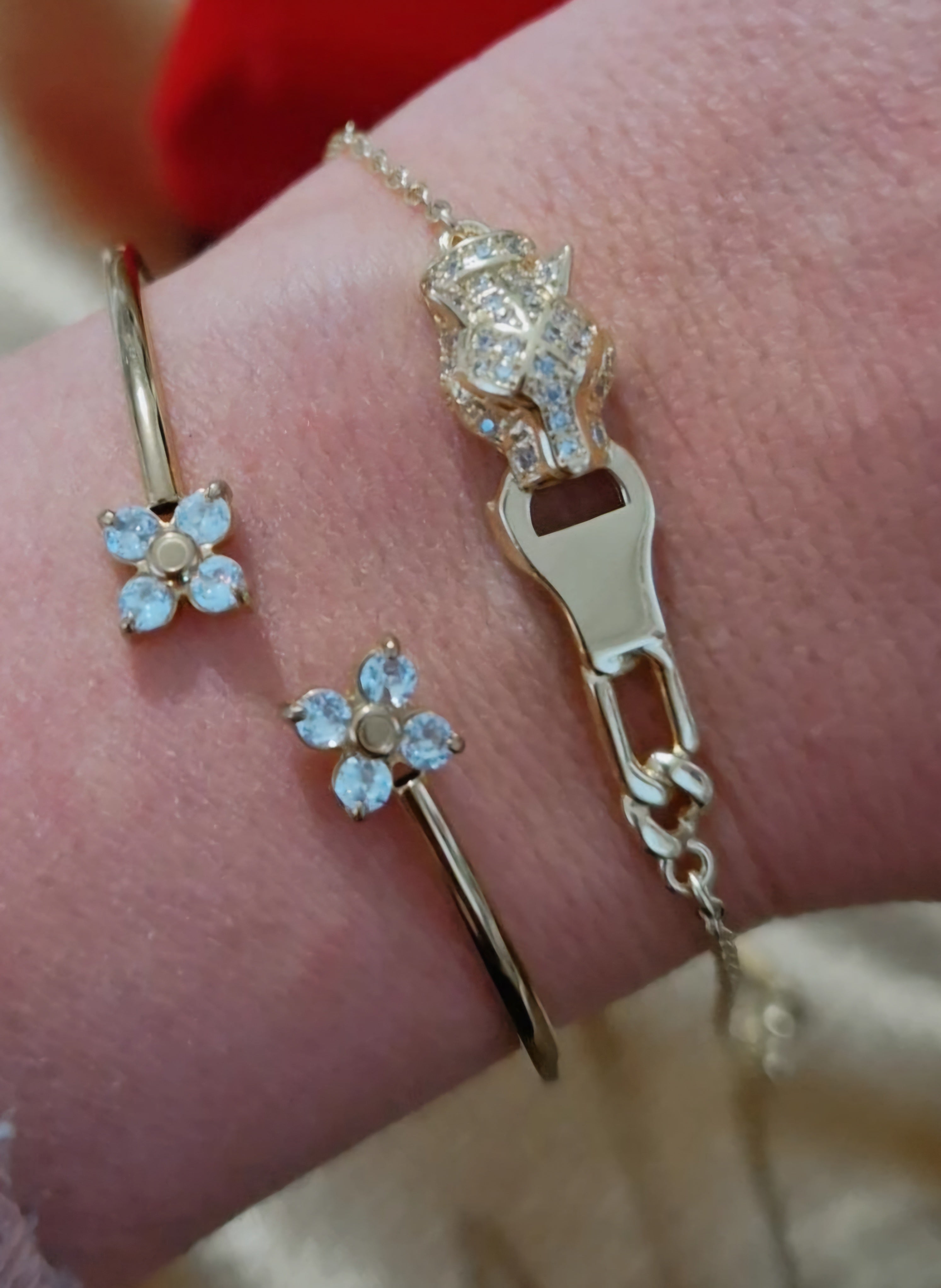 Bracelet beldi Jaguar et strass