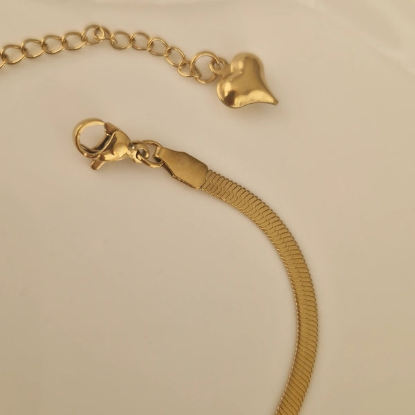 Bracelet en acier inoxydable maille plate