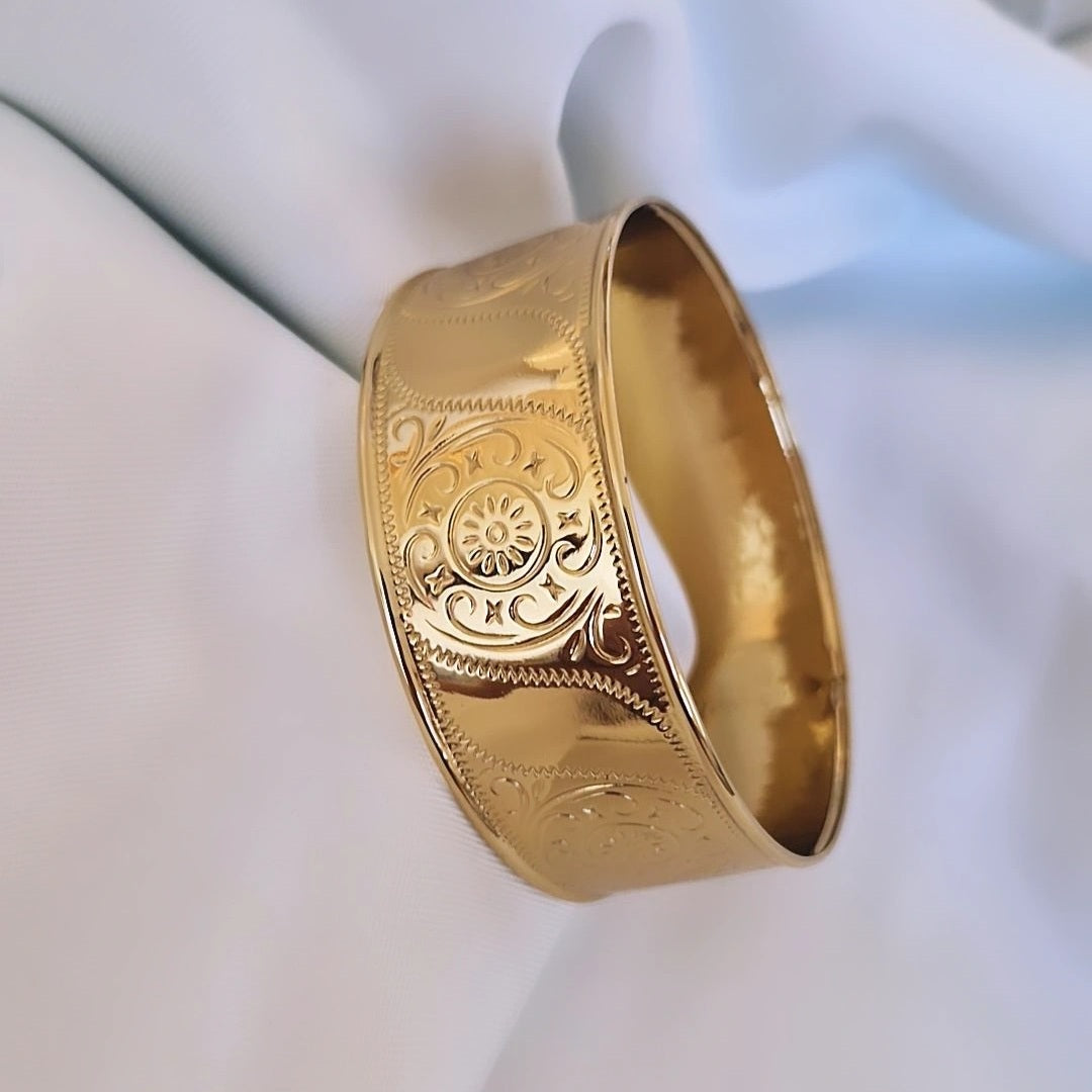 Bracelet jonc en acier inoxydable gravure Beldi "3assir Sabon"