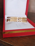 Lot de 3 bracelets jonc en acier inoxydable gravures Beldi