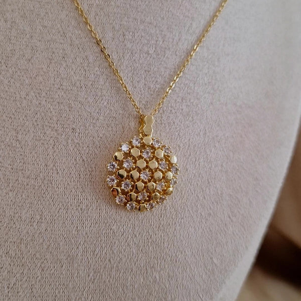 Ensemble Collier + boucles d'oreilles assorties en acier inoxydable multi strass