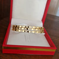 Lot de 3 Bracelets jonc en acier inoxydable carrés et strass