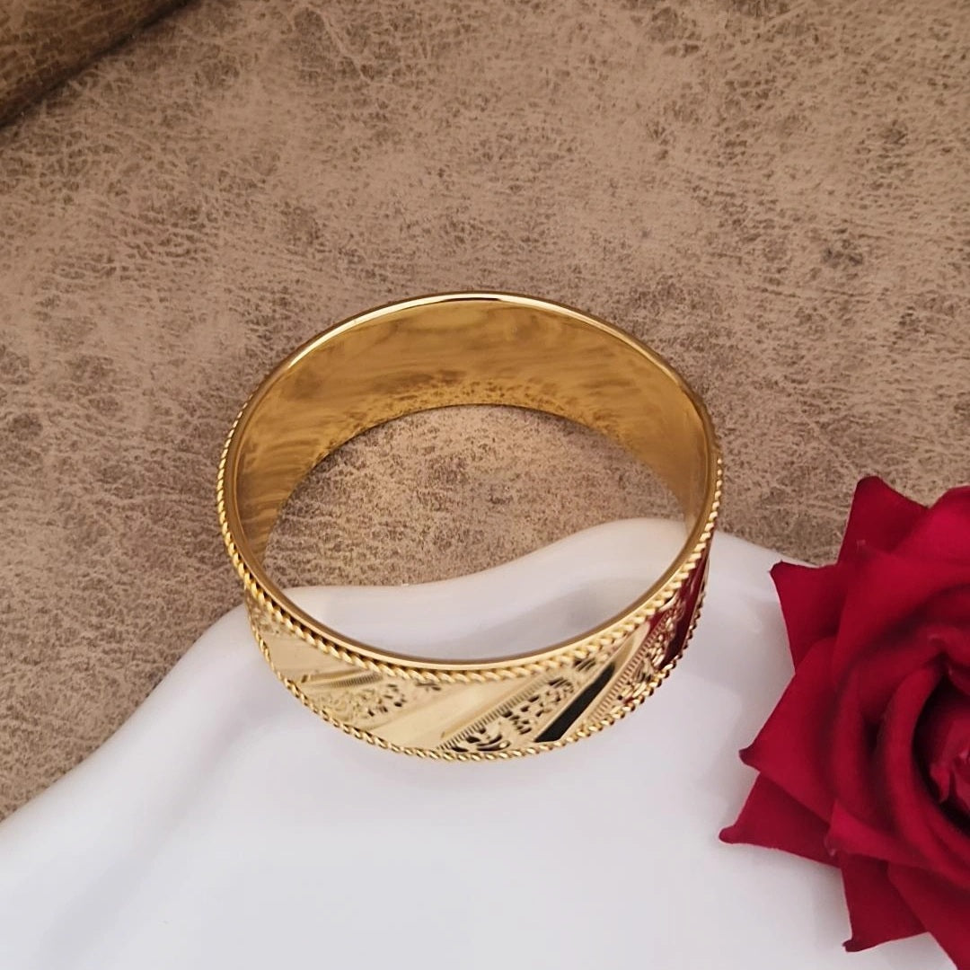 Bracelet jonc en acier inoxydable gravure Beldi "3assir Sabon"