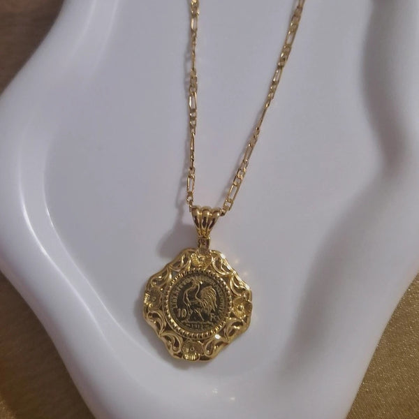 Collier en acier inoxydable oriental pendentif Coq (F'Roj)