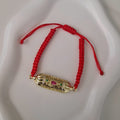 Bracelet fil tressé empiècement en acier inoxydable oriental beldi