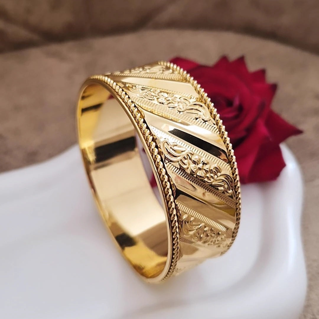 Bracelet jonc en acier inoxydable gravure Beldi "3assir Sabon"