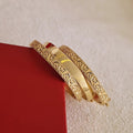 Lot de 3 Bracelets jonc en acier inoxydable oriental beldi gravés