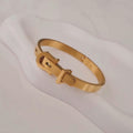 Bracelet jonc en acier inoxydable ceinture dorée