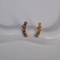 Boucles d'oreilles en acier inoxydable multi pierres