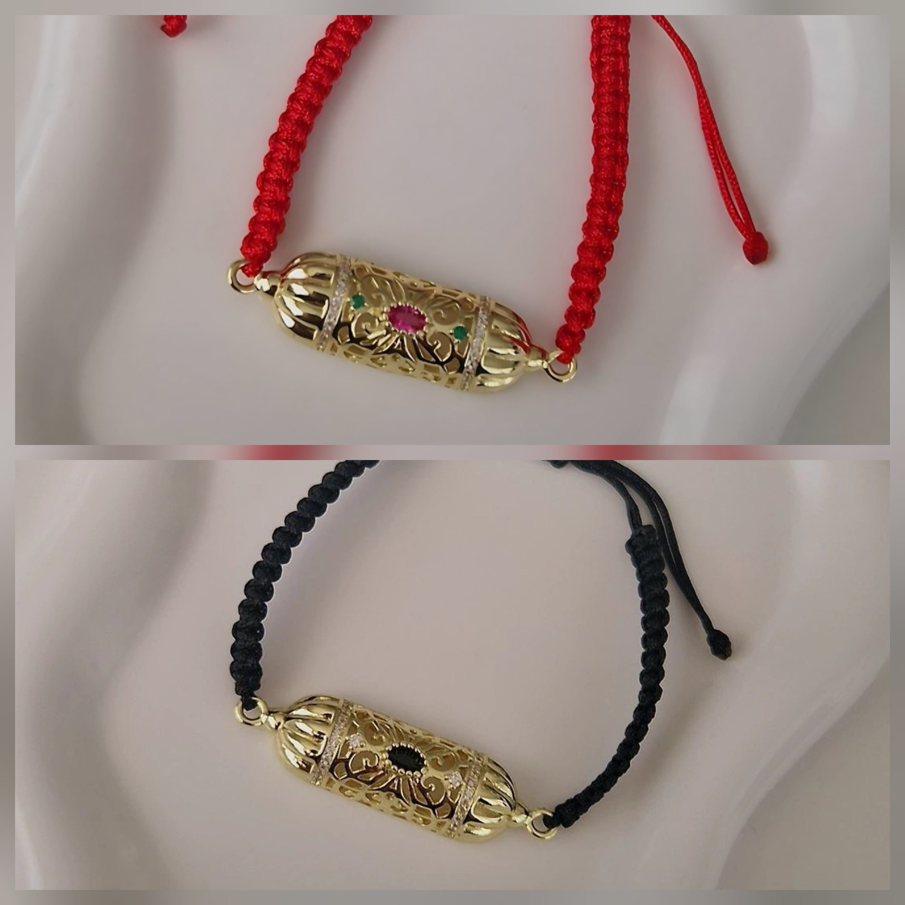 Bracelet fil tressé empiècement en acier inoxydable oriental beldi