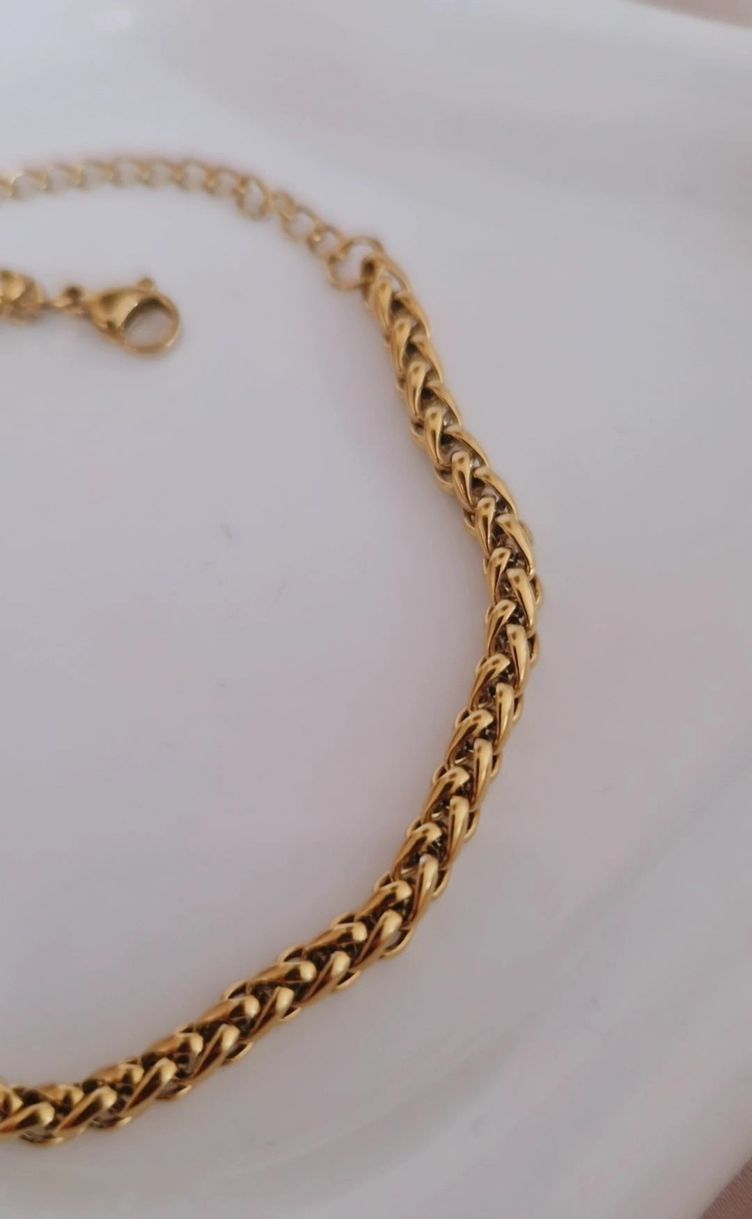 Bracelet en acier inoxydable maille torsadée