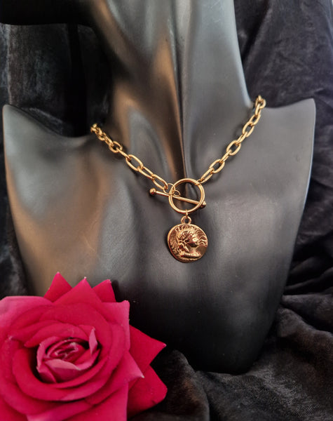 Collier en acier inoxydable pendentif Marianne