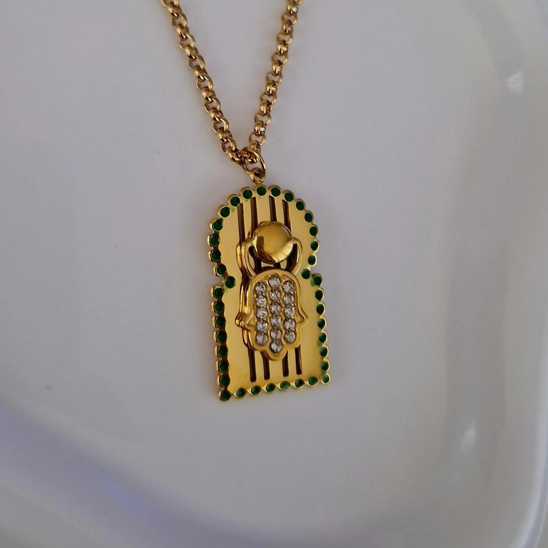 Collier beldi en acier inoxydable porte orientale Bab El Mansour