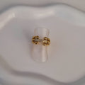 Bague en acier inoxydable maillons et strass