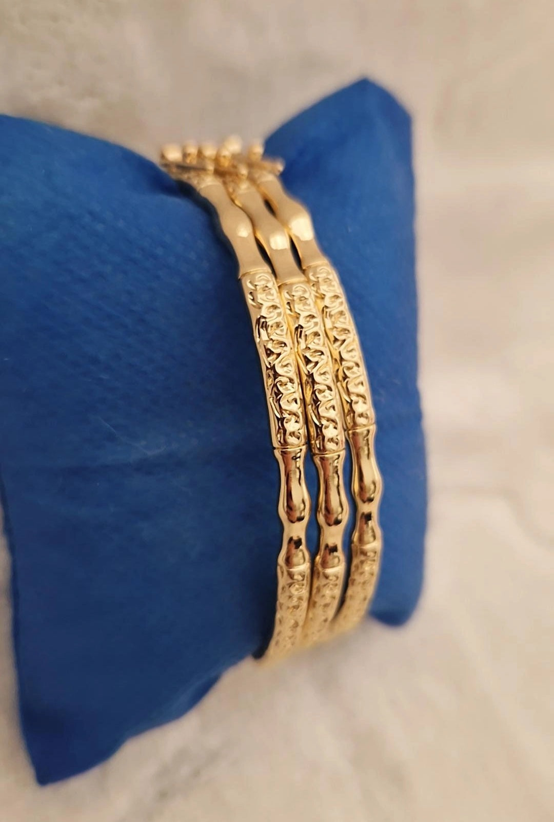 Lot de 3 bracelets jonc en acier inoxydable gravures Beldi