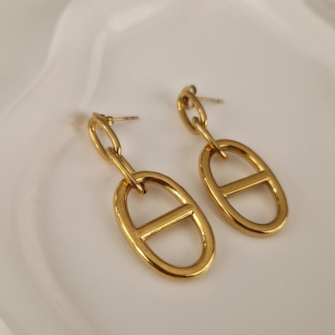 Boucles d'oreilles en acier inoxydable