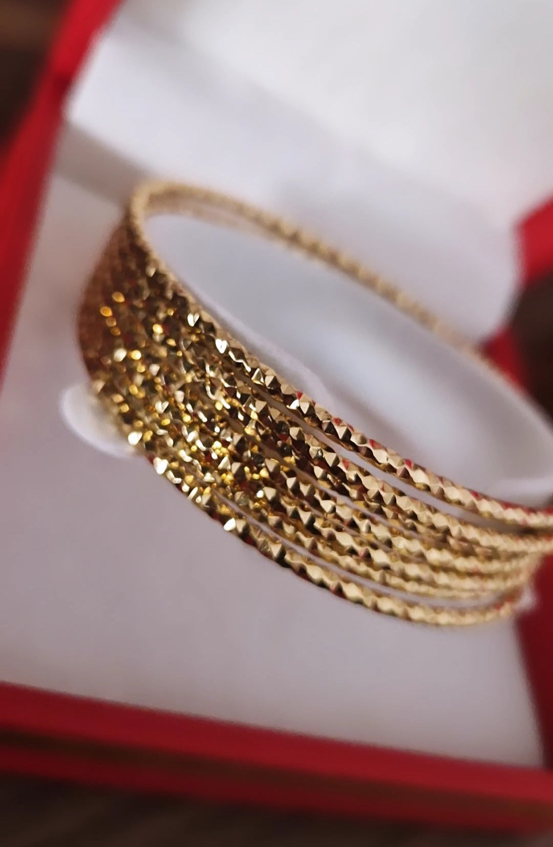 Lot de 7 Bracelets jonc en acier inoxydable multifacettes
