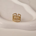 Bague ajustable en acier inoxydable 3 rangs maille
