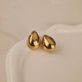 Boucles d'oreilles en acier inoxydable goutte dorée