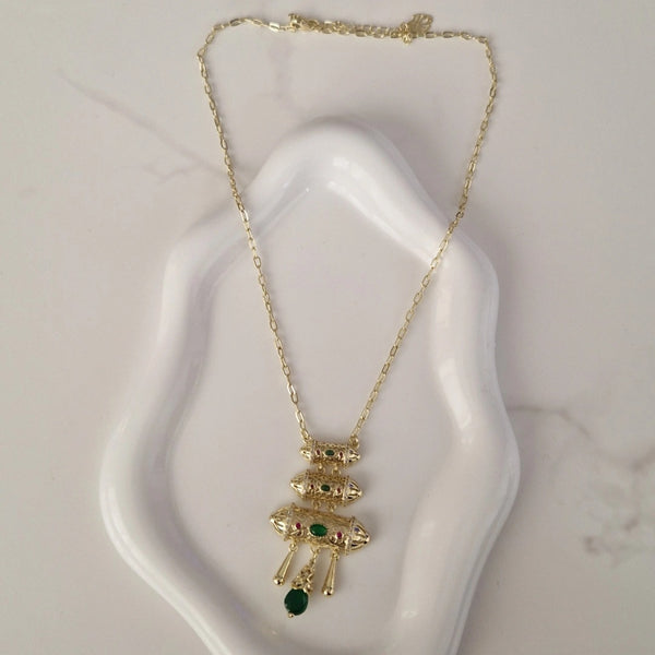 Collier triple pendentifs beldi