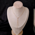 Collier en acier inoxydable en Y avec strass