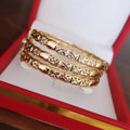 Lot de 3 Bracelets jonc en acier inoxydable oriental beldi ajourés