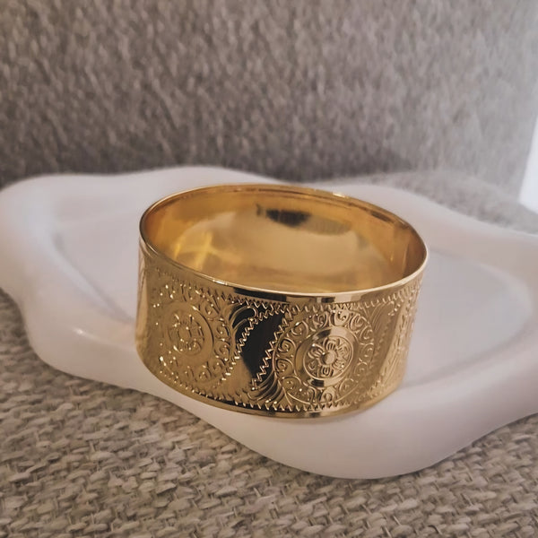 Bracelet jonc en acier inoxydable gravure Beldi "3assir Sabon"