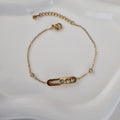 Bracelet en acier inoxydable strass mobiles