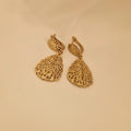 Boucles d'oreilles en acier inoxydable beldi ajourées