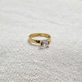Bague en acier inoxydable solitaire
