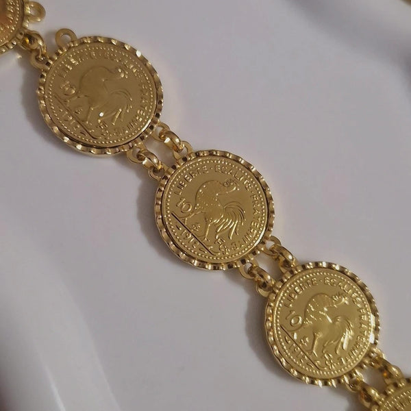 Bracelet en acier inoxydable traditionnel oriental Coq (F'roj)