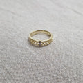 Bague en acier inoxydable strass et maille