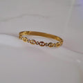 Bracelet jonc en acier inoxydable et strass