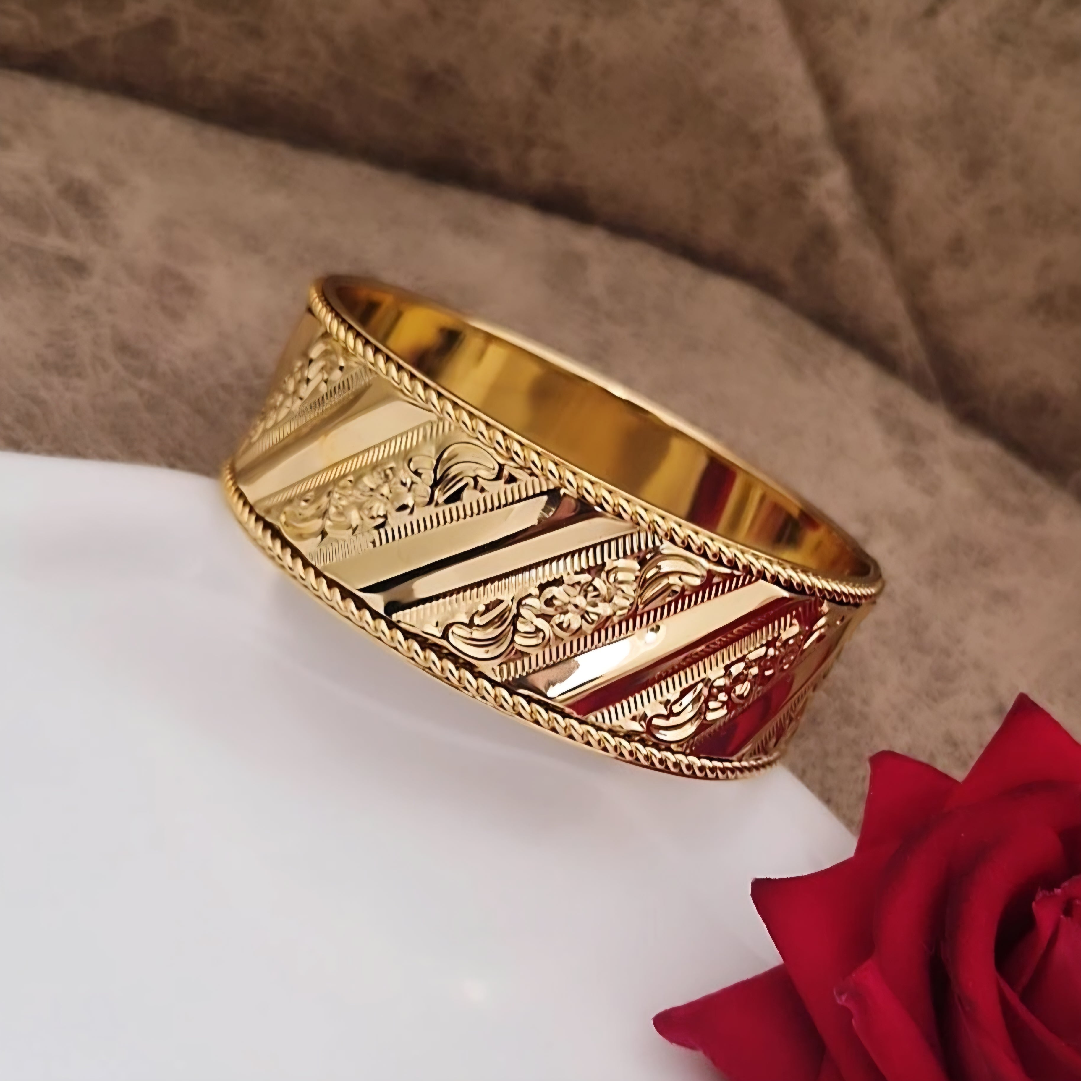 Bracelet jonc en acier inoxydable gravure Beldi "3assir Sabon"